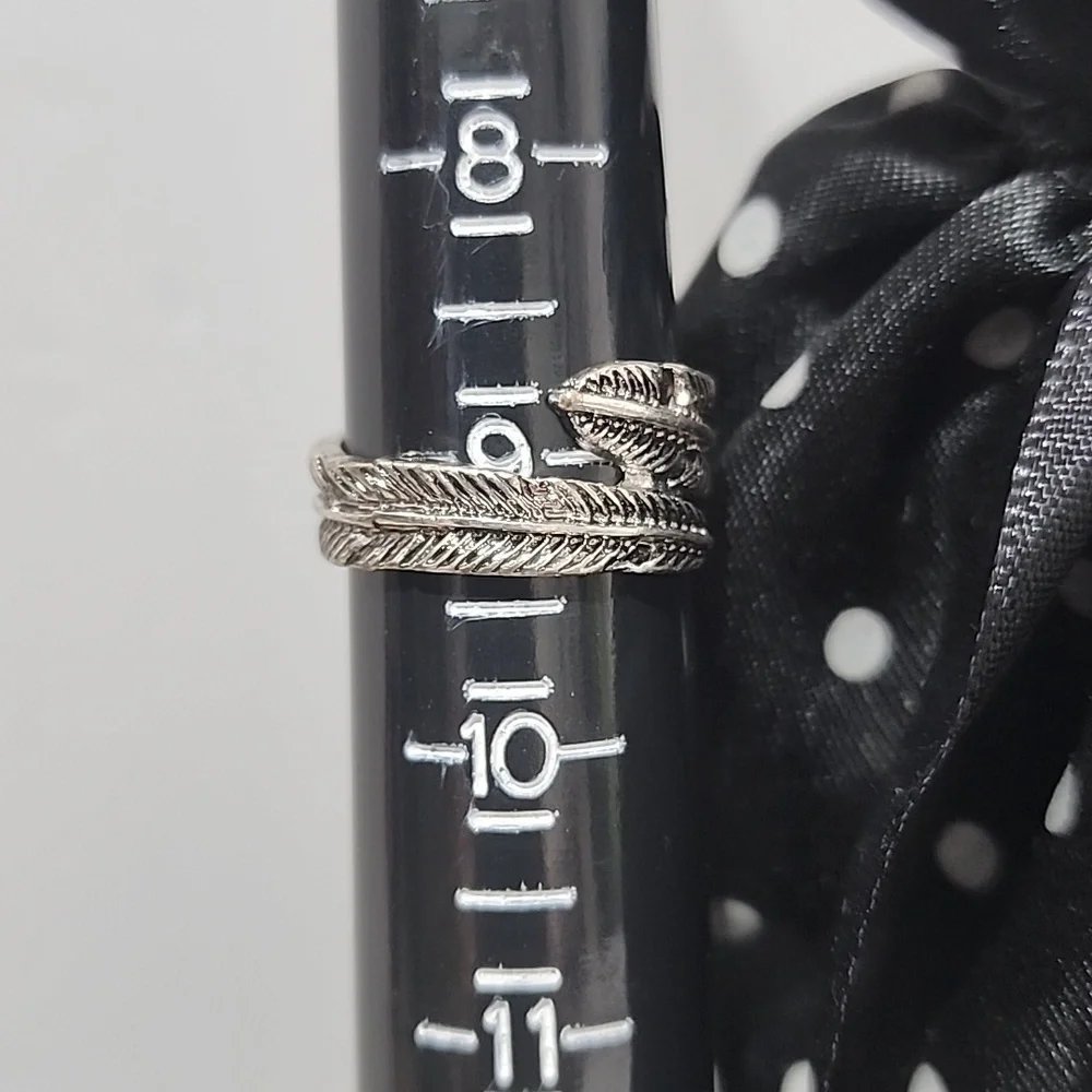 Idyllwild Silvertone Feather Ring - Picture 2 of 6